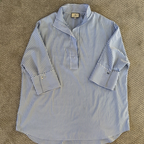 Tuckernuck Blue Stripe Willow Blouse - Picture 7 of 9